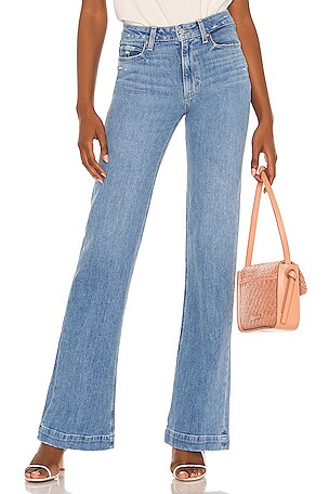 PAIGE Leenah Flare Jean in Capulet Distressed REVOLVE