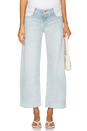 PAIGE Arellia Ankle Maternity Jeans in Blue