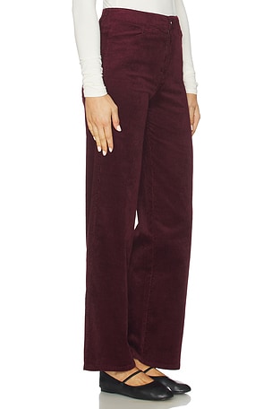 PAIGE Sasha Wide Leg Jeans in Burgundy