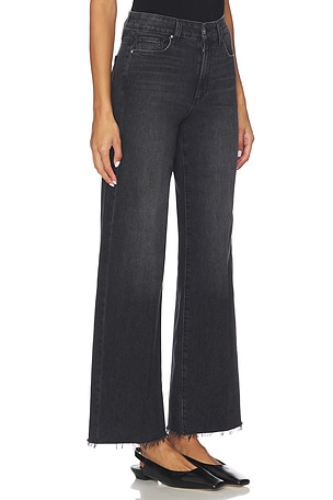 PAIGE Anessa Wide Leg Jeans in Black