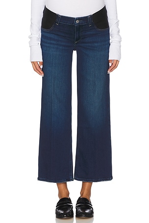 PAIGE Anessa Maternity Wide Leg Jeans in Blue