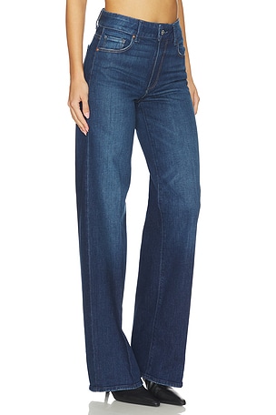PAIGE Sasha Wide Leg Jeans in Blue. Size 34. Also