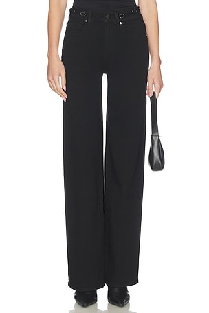 Sasha Jeans With Waistband Buckles PAIGE