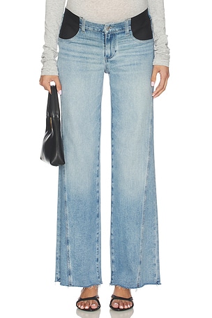 PAIGE Anessa Twisted Outseam Maternity Jeans in Blue. Size 28. Also