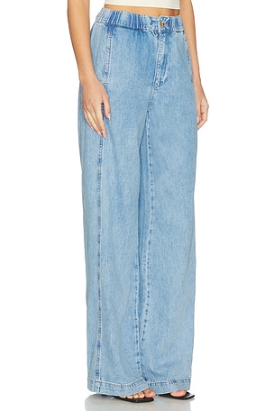 PAIGE Rumi Wide Leg Jeans in Blue. Size 33. Also