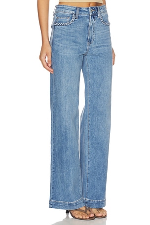 PAIGE Anessa Braided Pocket Edge Jeans in Blue
