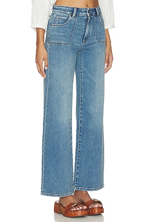 PAIGE Anessa With Rounded Stitch Though Pockets Jean in Blue