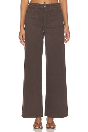 Anessa With Front Yoke & Stitch Through Pockets Wide Leg Jeans PAIGE