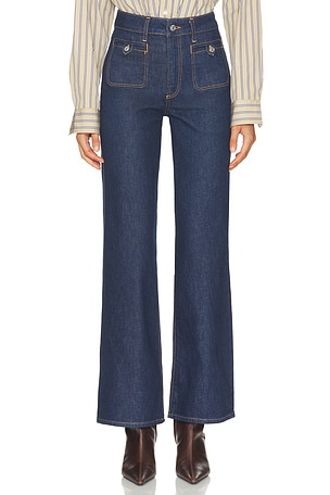 Anessa With Welt Stitch Through Pockets Wide Leg Jeans PAIGE