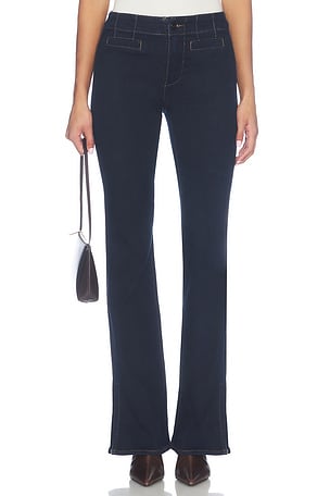 High Rise Laurel Canyon With Front Welts & Outseam Slit Bootcut Jeans PAIGE