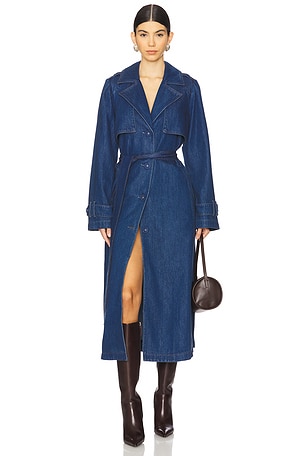 Raina Denim Trench PAIGE