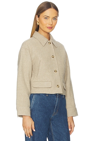 PAIGE Alfie Jacket in Taupe. Size XS. Also