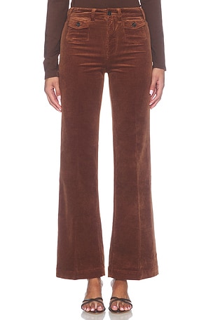 Leenah With Mini Patch Pockets Trouser Leg Corduroy Pant PAIGE