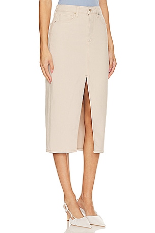 PAIGE Angela Midi Skirt in Beige