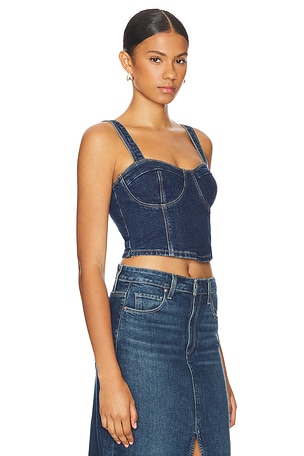 PAIGE Guilia Denim Top in Denim-Dark