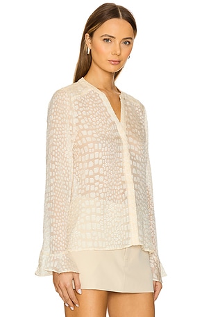 PAIGE Pepita Blouse in Cream