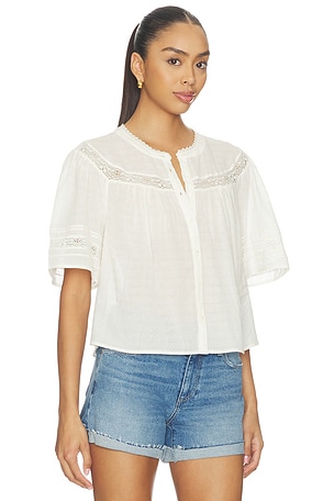 PAIGE Pasadena Blouse in Ivory. Size S. Also