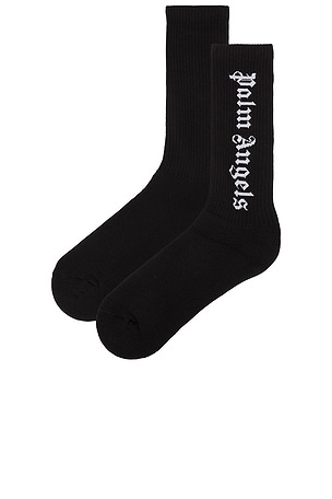 Palm Angels Classic Logo Socks in Black