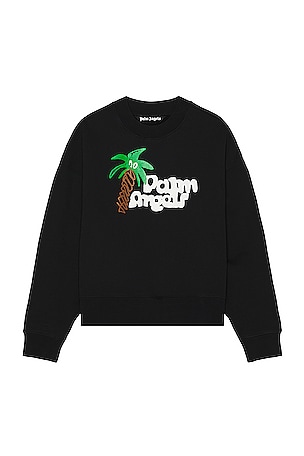 Palm Angels Palm Sign Vintage Hoodie White