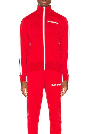 Palm Angels Classic Track Jacket in Red White REVOLVE