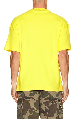 Palm Angels Palm Leaf Regular Tee in Yellow. Size L. Also