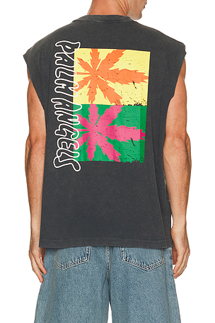 Palm angels camiseta tirantes en color negro