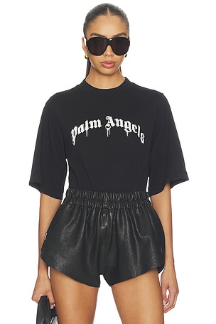 Curved Logo Boxy Tee Palm Angels