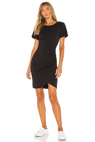 Pam & Gela T-Shirt Dress With Wrap Skirt in Black | REVOLVE Pam & Gela T-Shirt Dress With Wrap Skirt in Black | REVOLVE