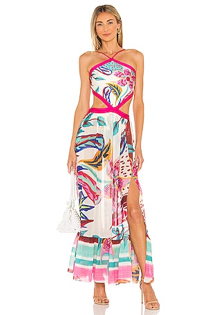 Flora Halter Neck Beach Dress PatBO