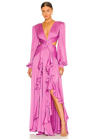 PatBO Plunge Cutout Maxi Dress in Orchid | REVOLVE