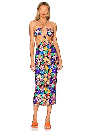 lycra cut out dress Black One Shoulder Maxi Dress