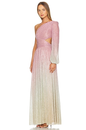 PatBO One Shoulder Maxi Dress in Mauve