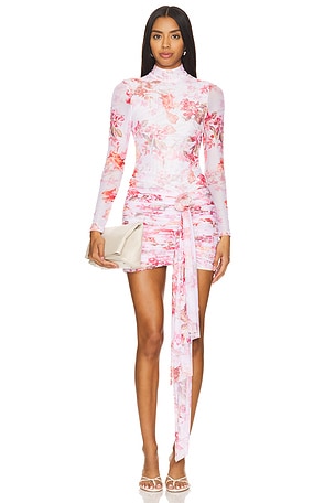 Floral Haze Stretch Tulle Mini DressPatBO$695