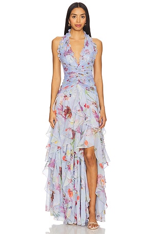VESTIDO LARGO LILY FLOWER FLUTTER PatBO $1,100 NUEVO