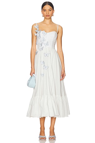 ROBE MI-LONGUE BUTTERFLY PatBO