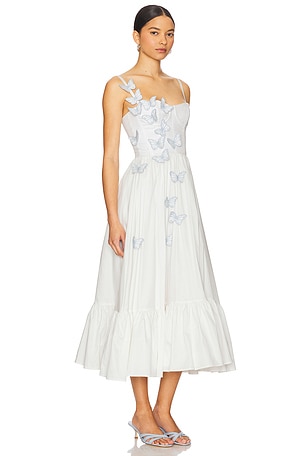 PatBO Butterfly Midi Dress in White