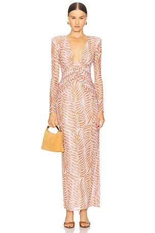 Botanic Retro Tulle Maxi Dress PatBO