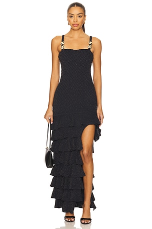 Gavea Mesh Flutter Midi Dress PatBO