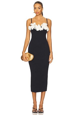Breeze Jacquard Colorblock Midi Dress PatBO