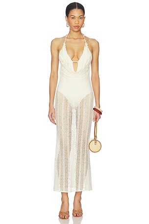 VESTIDO DE PRAIA LONGO WAVE MESH PatBO