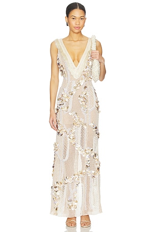 Seashell Embroidery Gown PatBO