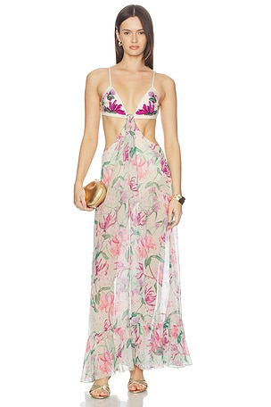 Honey Flower Embroidered Beach Dress PatBO
