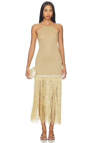Aurea Crochet Midi Dress PatBO