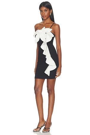 PatBO Taffeta Tarsila Mini Dress in Black
