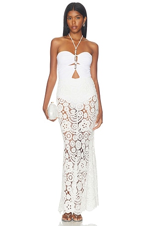 Gal Embroidery Maxi Dress PatBO