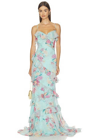 Flora Mist Long Dress PatBO