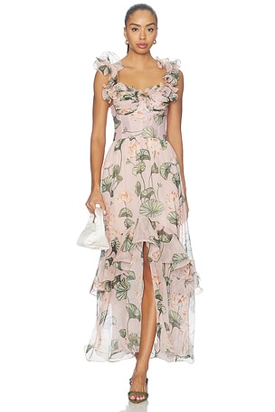 Lotus Corset Maxi Dress PatBO