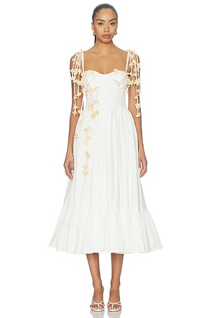 Tricoline Lotus Midi Dress PatBO