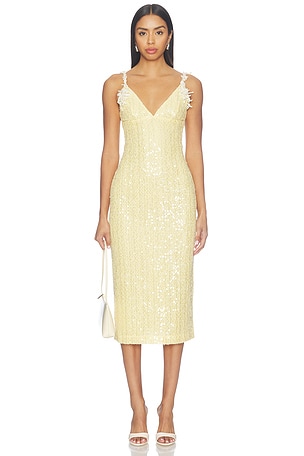 Lara Crochet Flowers Midi Dress PatBO