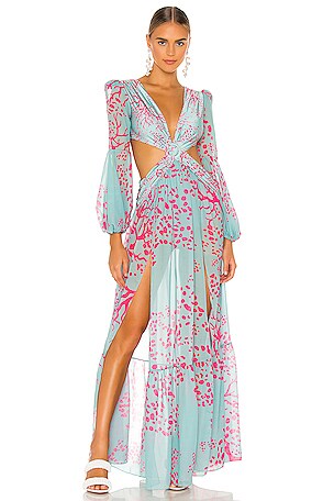 princess polly baby blue dress Cream Crochet Long Sleeve Beach Dress main image 0